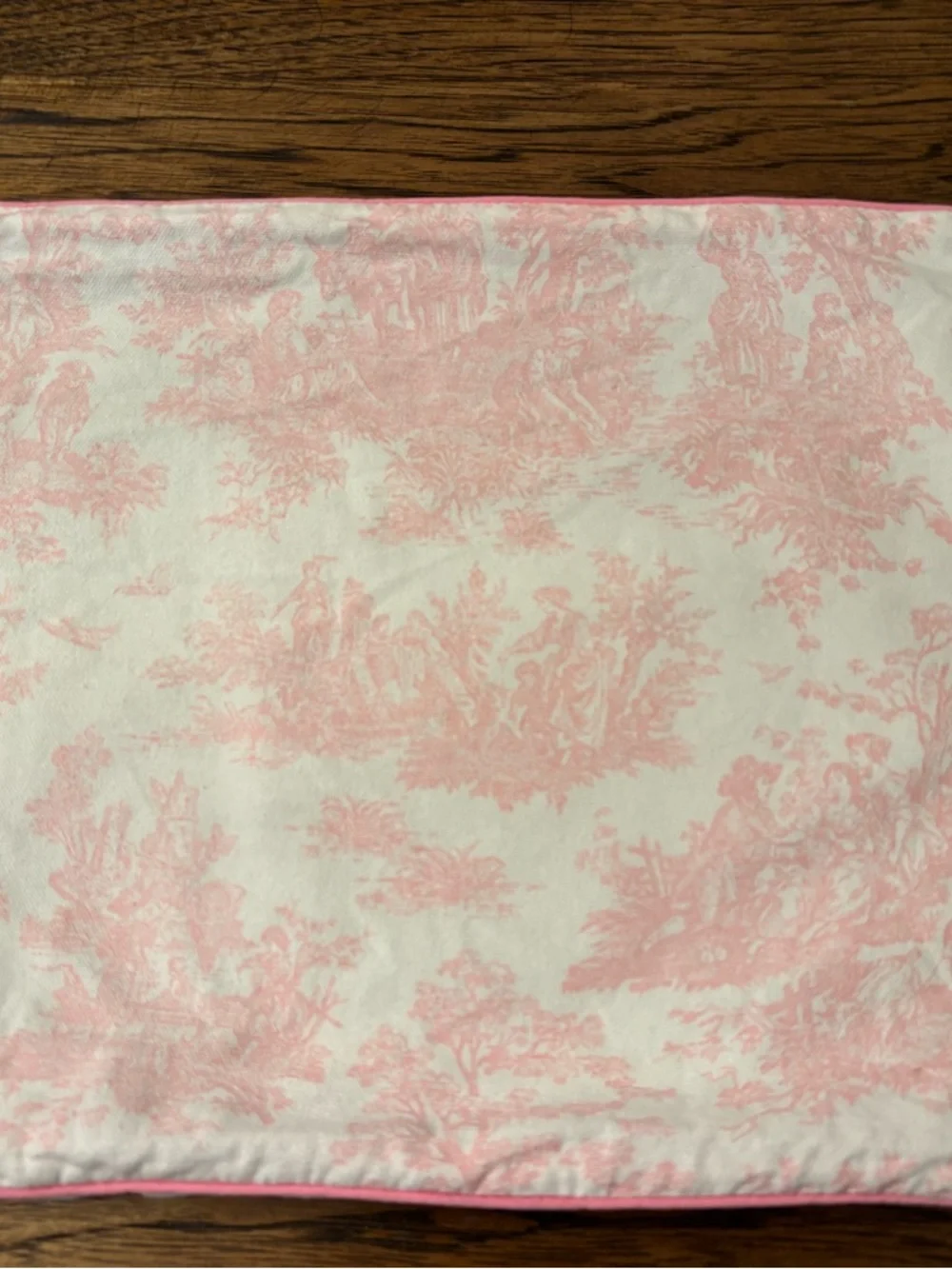 Pink French Toile Lumbar Pillow Cover 22x11 Grandmillennial Cottage Decor
